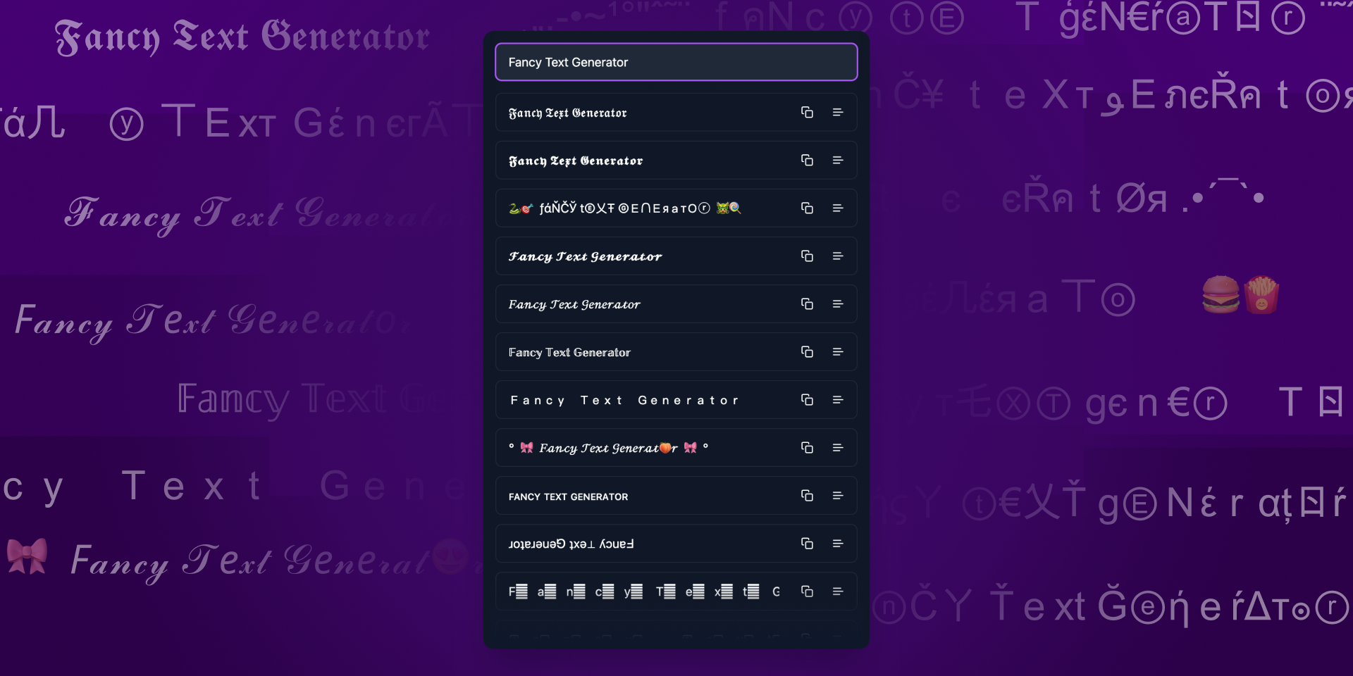 Fancy Text Generator