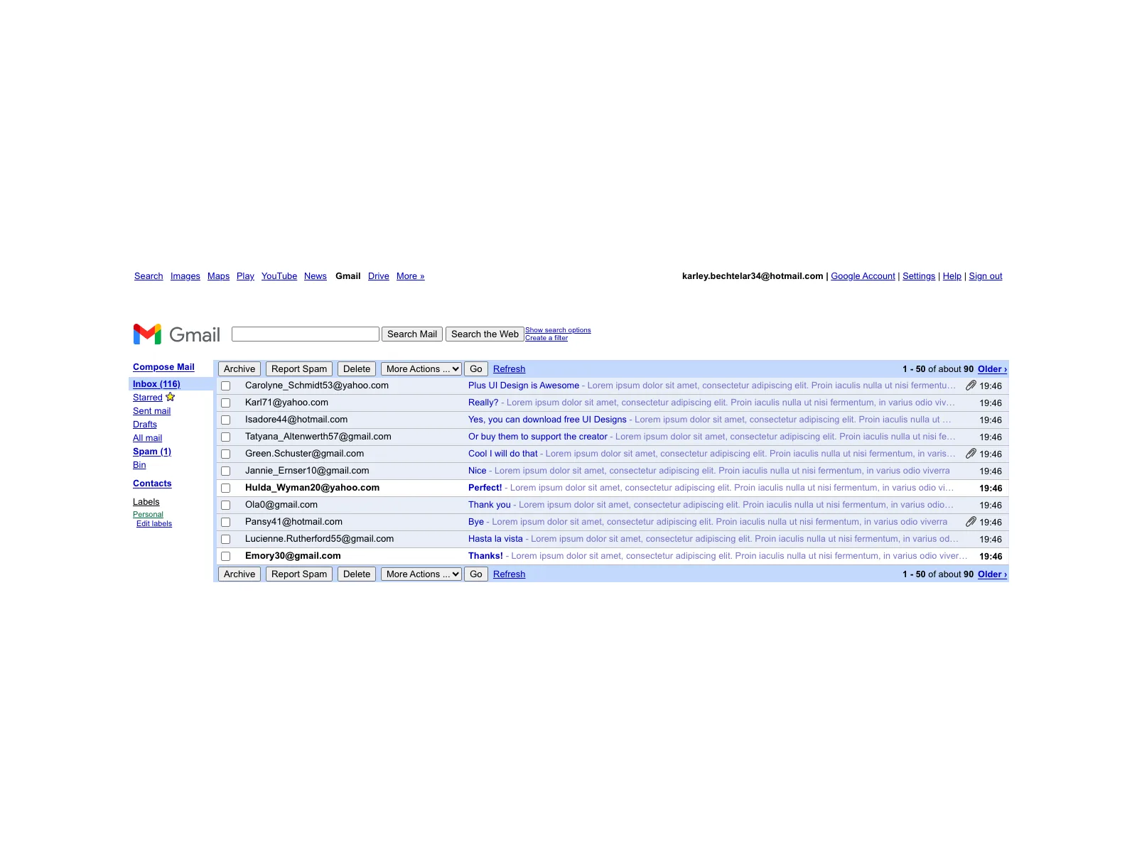 Gmail ui old