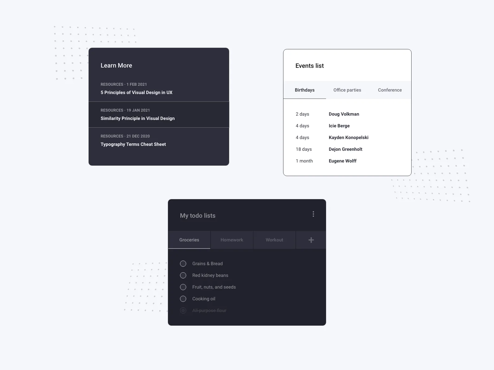Todo list blog list
